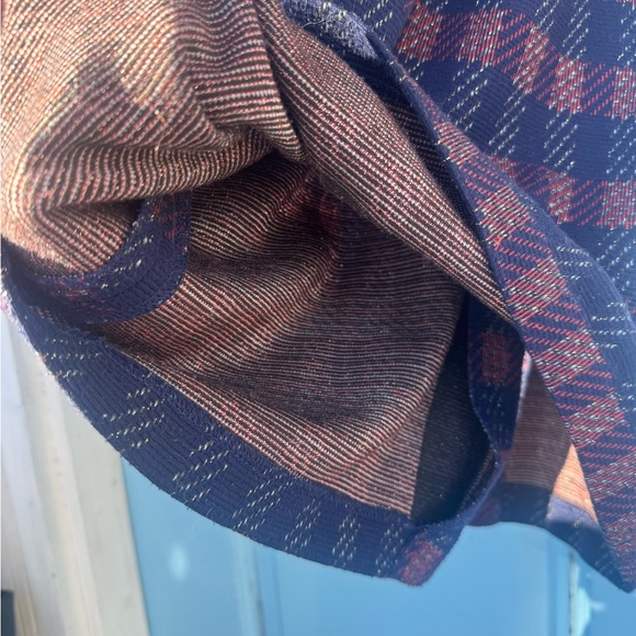 Maggy London Navy and Red Plaid Dress size 2 - Picture 9 of 11